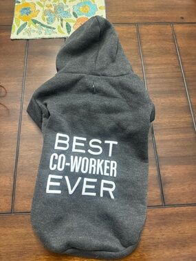 Charcoal "Best Co-Worker Ever" Hooded Dog Shirt